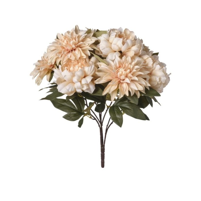 MAZZO DALIE E PEONIE X9 CM53 BEIGE